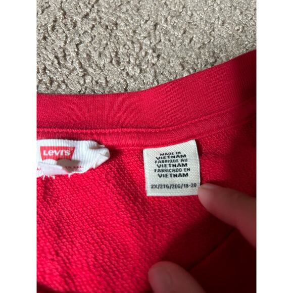 Women’s 2XL Levi’s red logo crew neck sweatshirt Levis brand comfy - Picture 2 of 5
